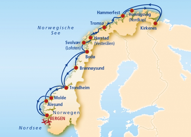 Auf der Hurtigruten zum Nordkap | Sparen Sie bis zu 70% auf Luxusreisen